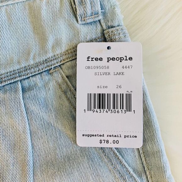 NWTāFreeāPeopleāDistressedĀ SidecarāDenimāSkirt! - Picture 6 of 7